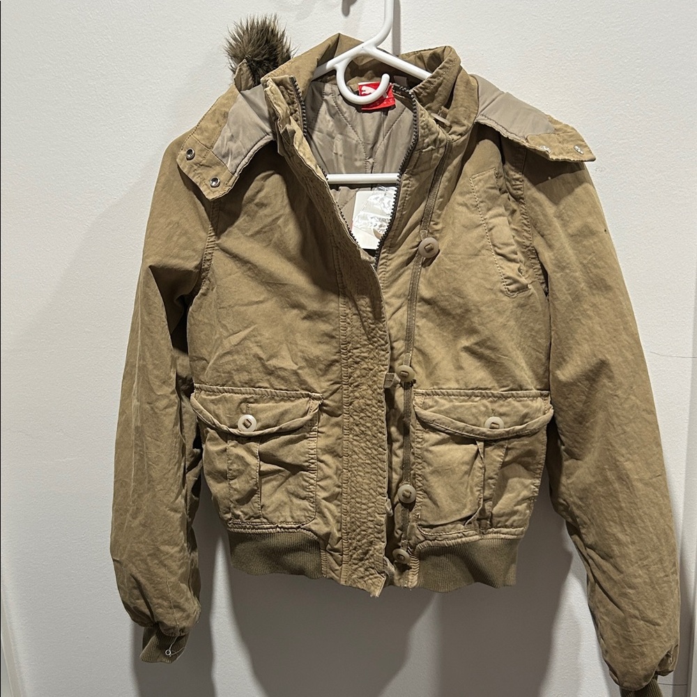 Puma Women’s Brown Puffer Jacket with Hood